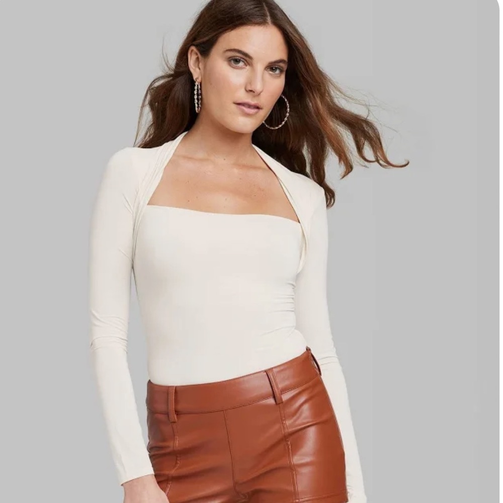 Wild Fable Square Neck Body Suit NWT